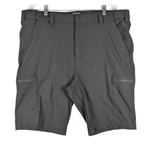 Mountain Warehouse Cargo Shorts Mens 42 Black Nylon Hiking Trail Zip Pockets